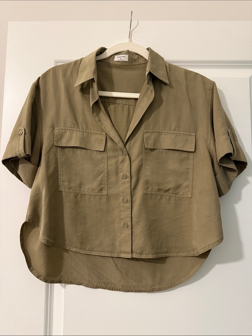 Aritzia Babaton cropped blouse XS